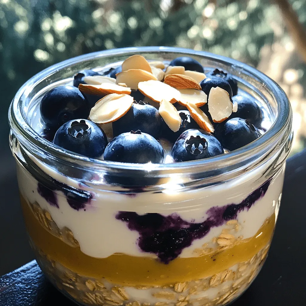 Blueberry Almond Overnight Oats Tasty Breakfast Idea