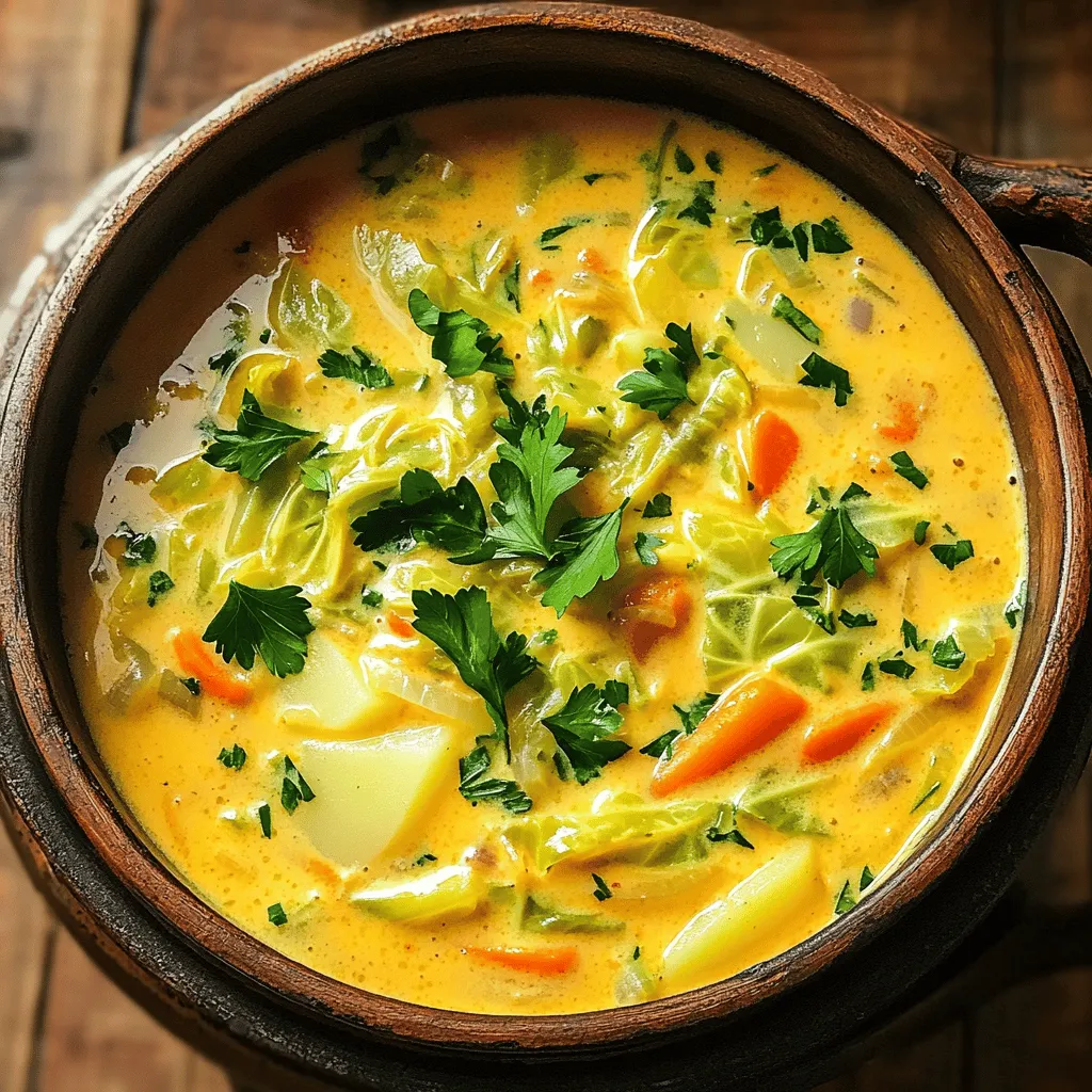 Creating One-Pot Creamy Cabbage Soup requires fresh, simple ingredients. Each one plays a key role in flavor and texture. Here’s what you need: