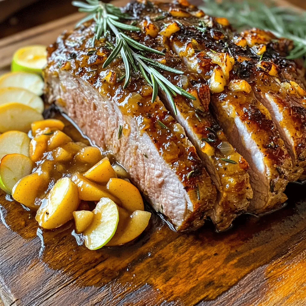 Rosemary Roasted Pork with Maple Apple Sauce Delight