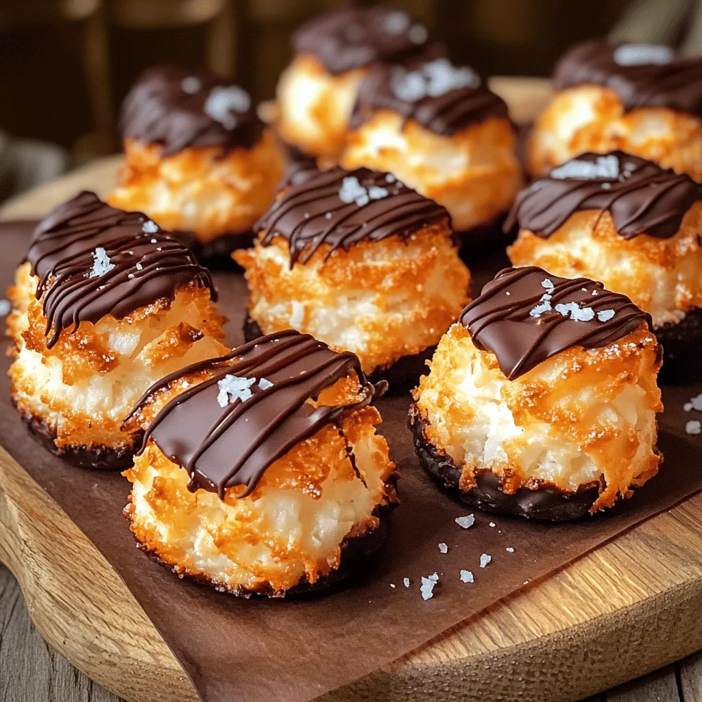 Coconut Macaroons with Dark Chocolate Delightful Treat