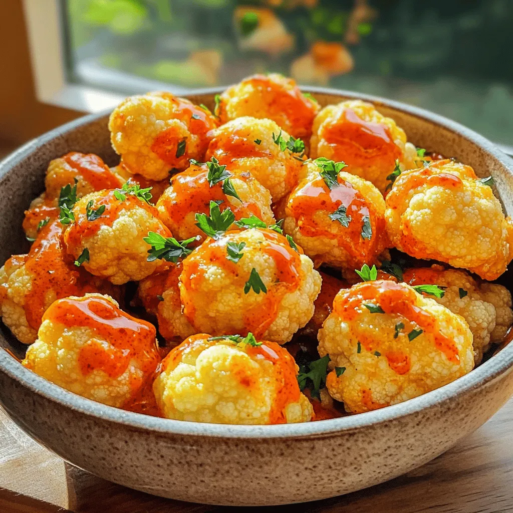 Air Fryer Buffalo Cauliflower Bites Tasty and Easy Snack