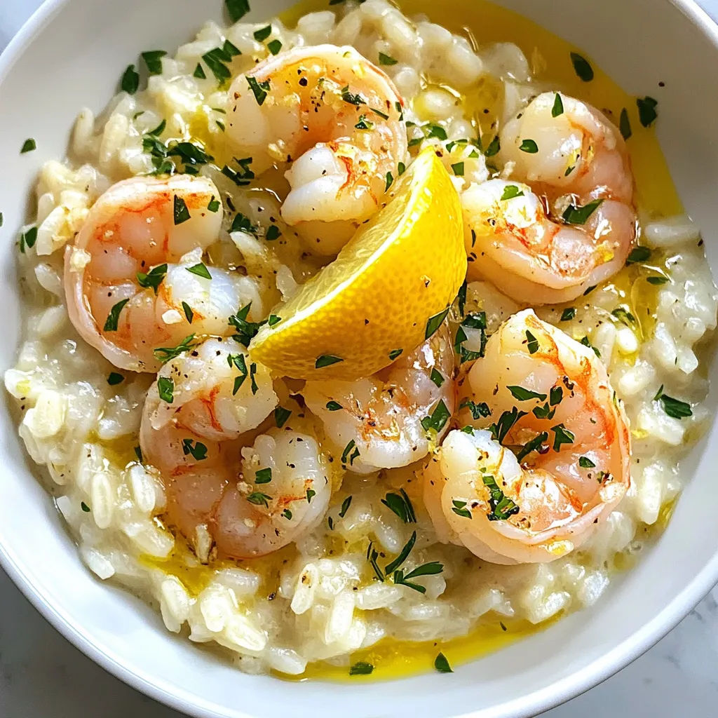 Creamy Lemon Garlic Shrimp Risotto Simple Delight