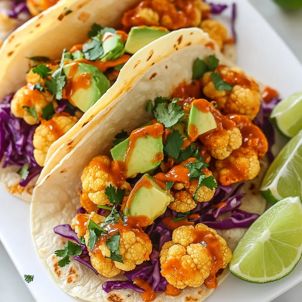 Buffalo Cauliflower Tacos Packed with Flavorful Twist