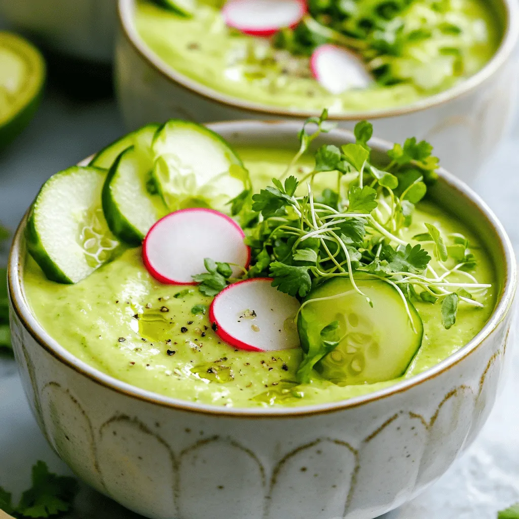Avocado Cucumber Gazpacho Refreshing Summer Soup