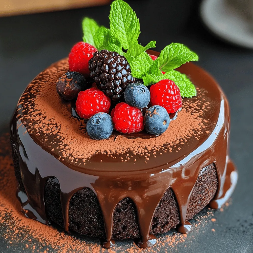 Flourless Chocolate Ganache Cake Delightful Treat