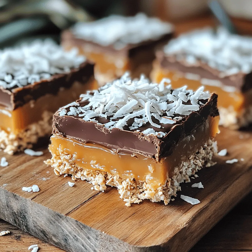 No Bake Caramel Coconut Bars Easy and Delicious Treat