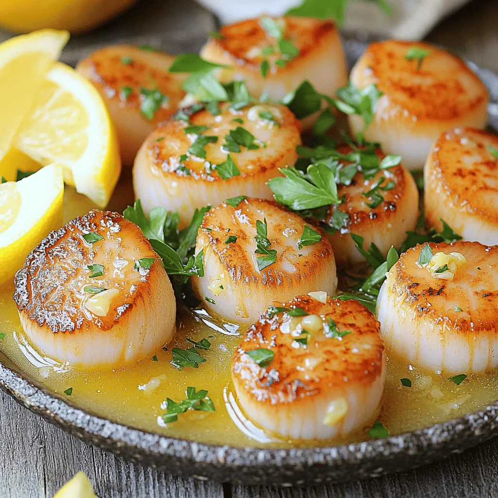 Minute Garlic Lemon Butter Scallops Easy Dinner Delight