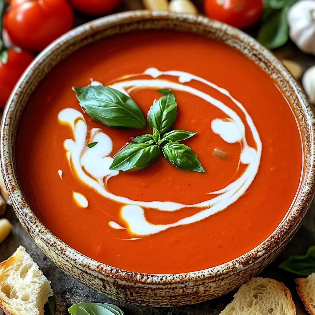 Creamy One-Pot Roasted Garlic Tomato Soup Delight