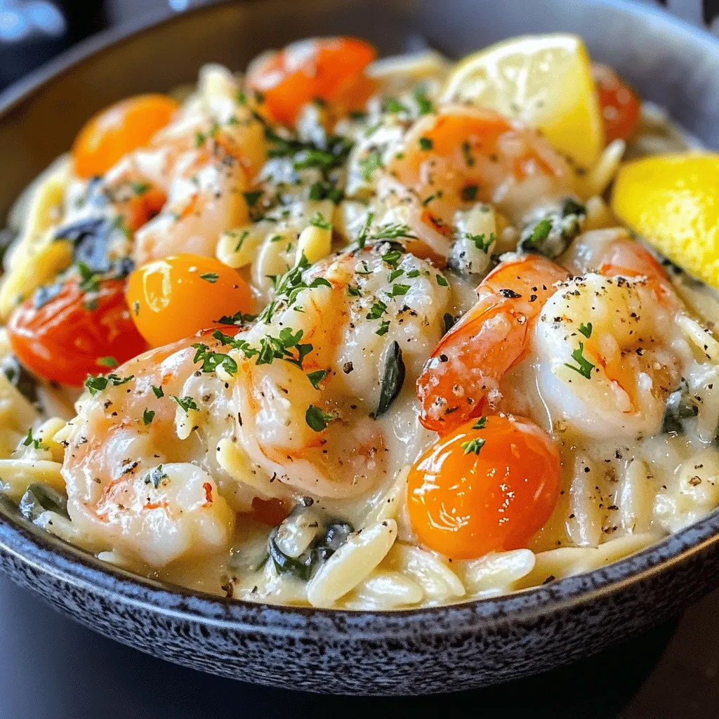 Shrimp Orzo in Creamy Wine Sauce: A Culinary Delight