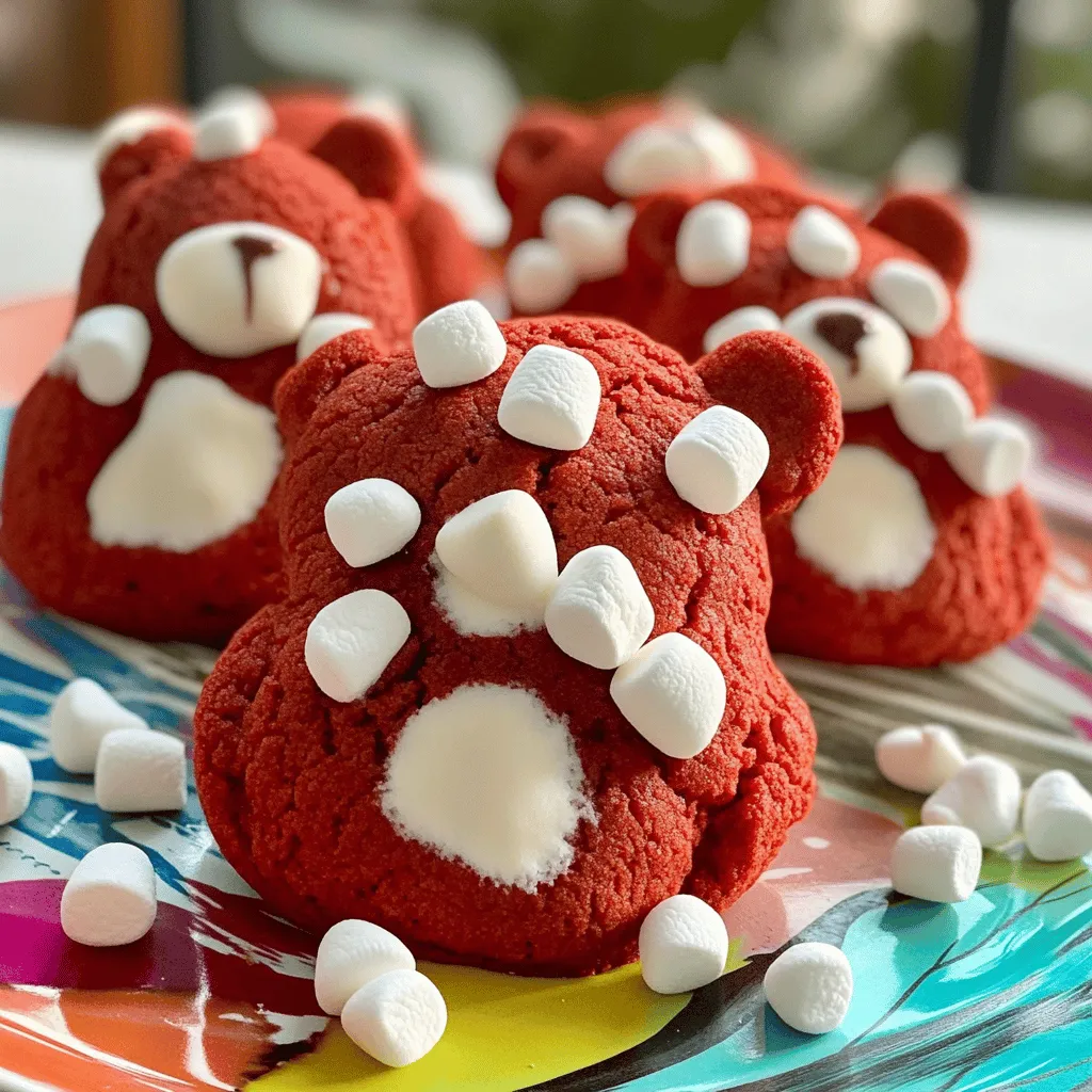 To make red velvet bear cookies, you need key ingredients. First, you
