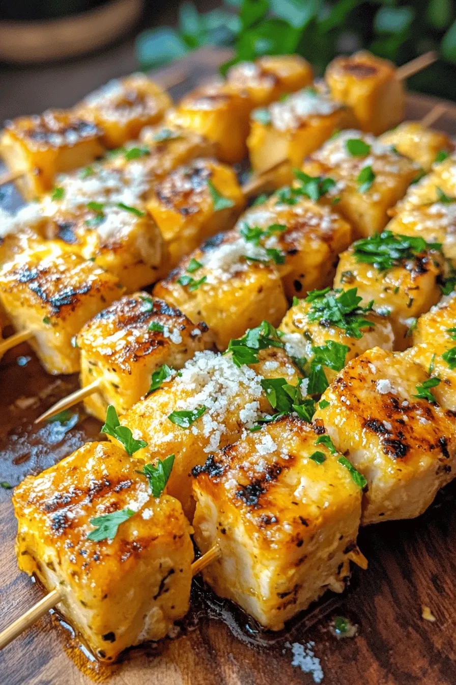 Garlic Parmesan Chicken Skewers: A Flavor-Packed Delight