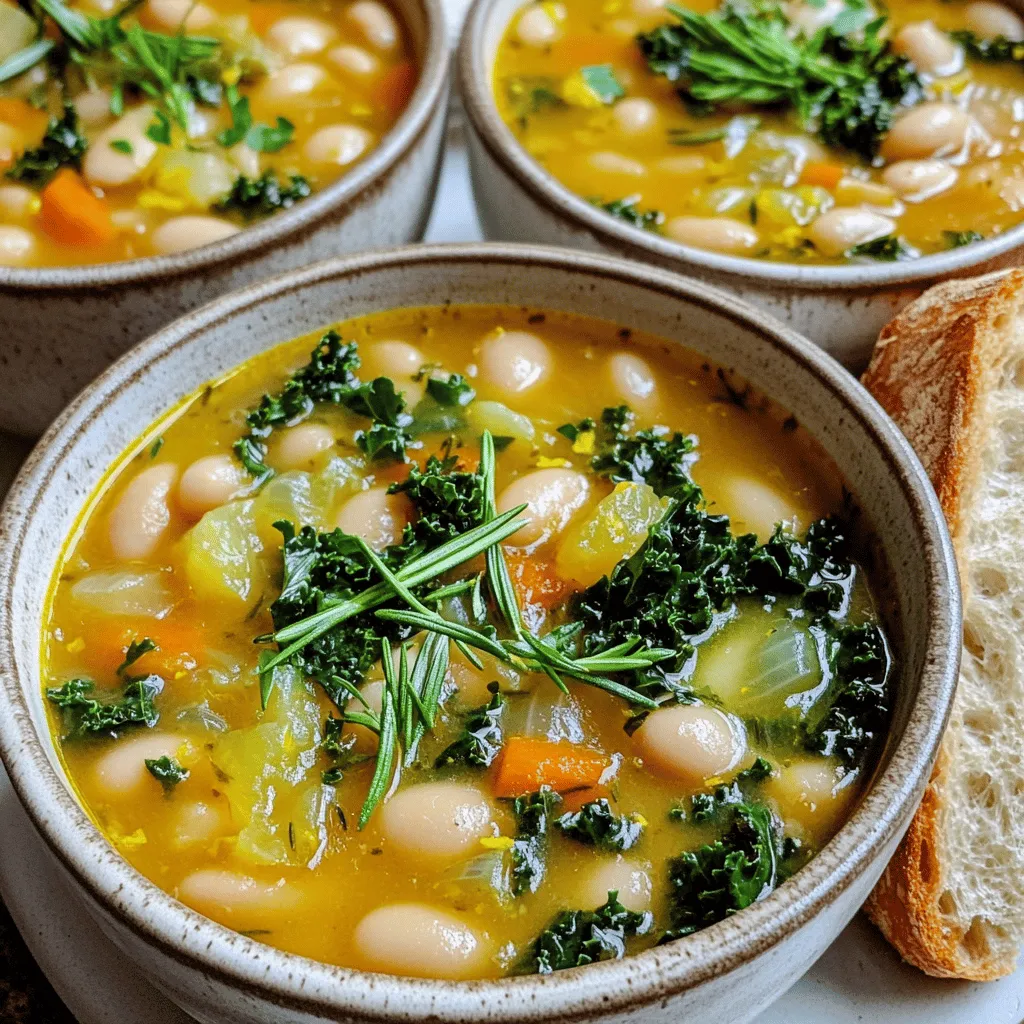 Lemon Rosemary White Bean Soup Simple Flavor Boost