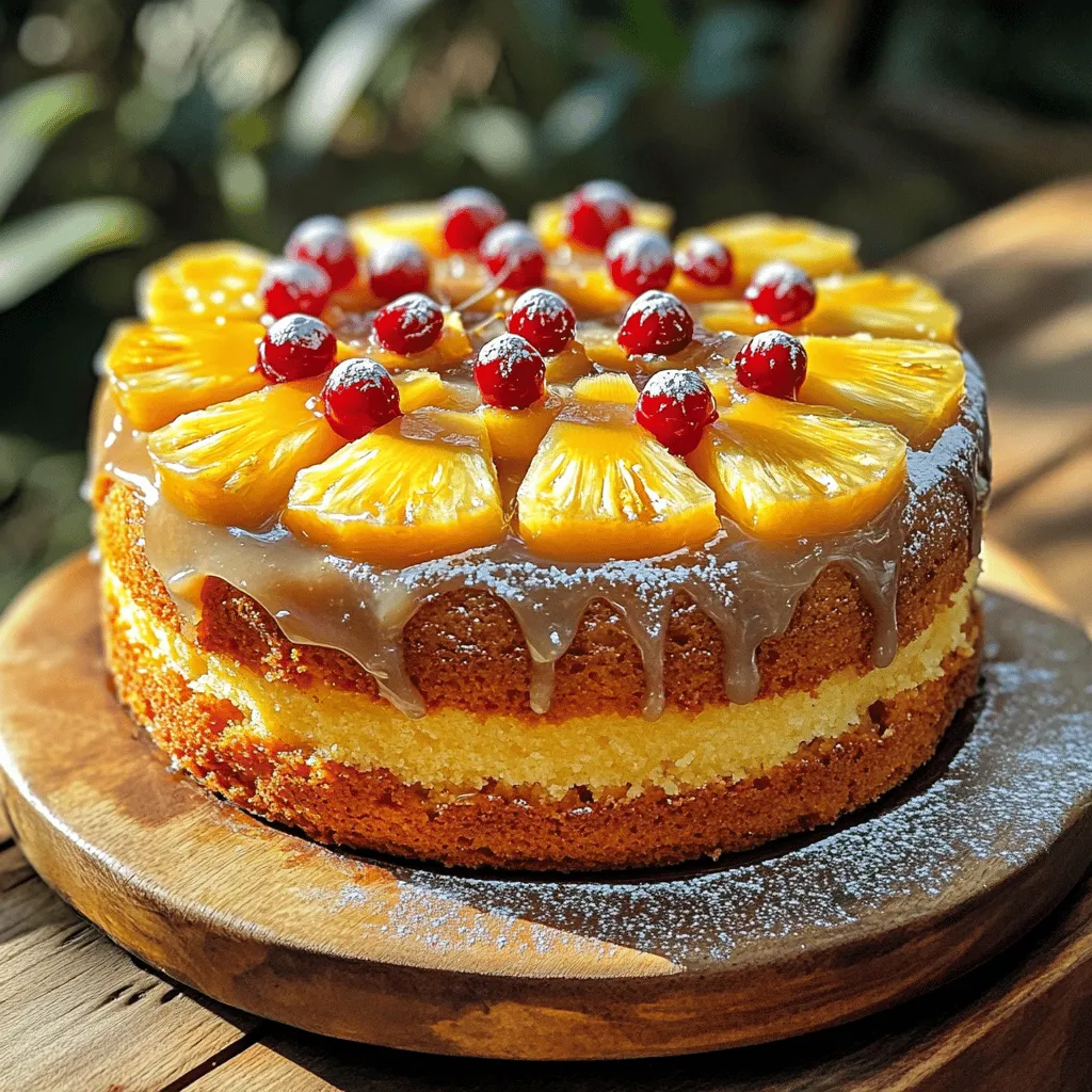 To make a Pineapple Upside-Down Pound Cake, gather these simple ingredients: