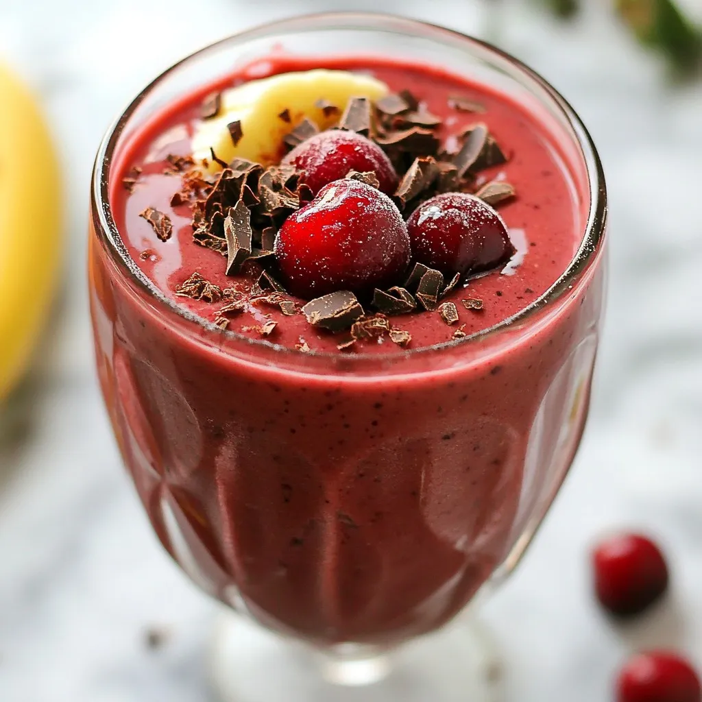 Chocolate Covered Cherry Smoothie Creamy Delight