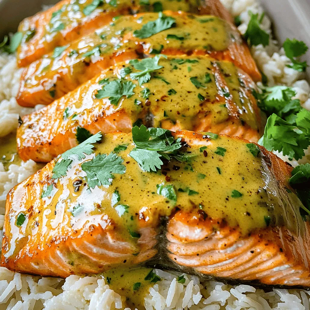 Coconut Curry Salmon with Garlic Butter Quick Delight