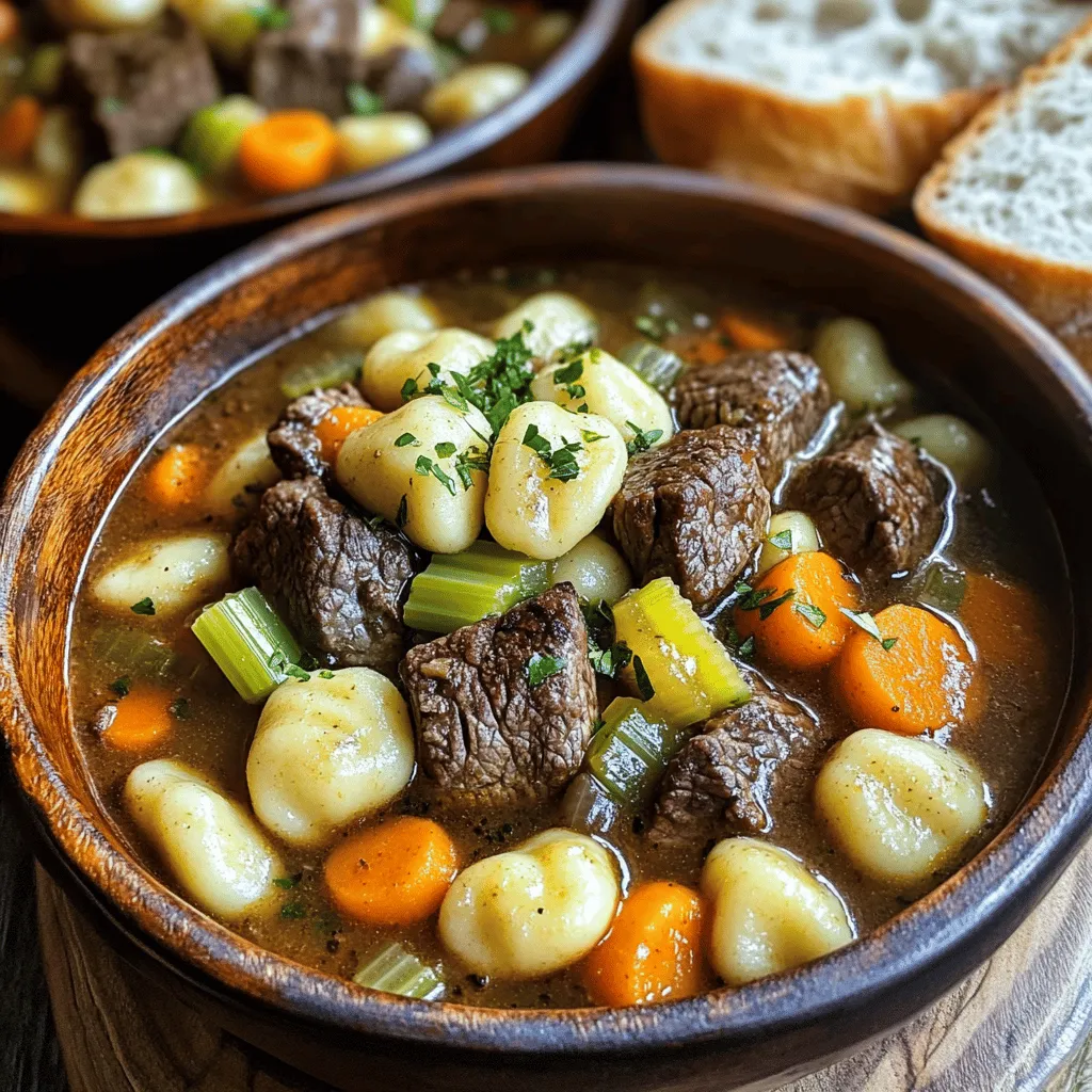 Potato Gnocchi Beef Stew Easy Comfort Food Recipe