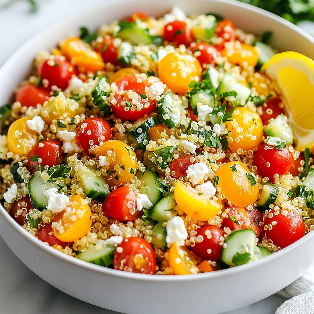 Lemon Garlic Quinoa Salad Fresh and Flavorful Dish