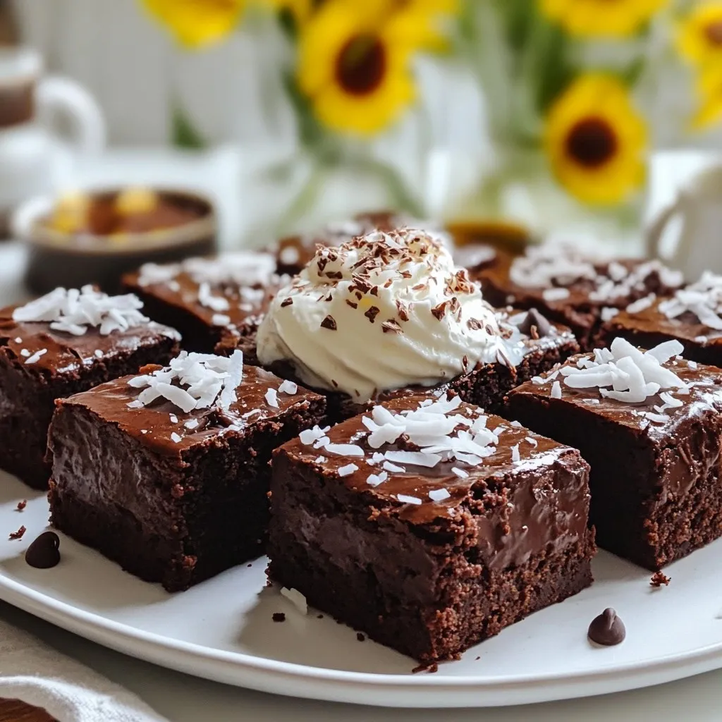 Vegan Chocolate Coconut Brownies Delightful Treat