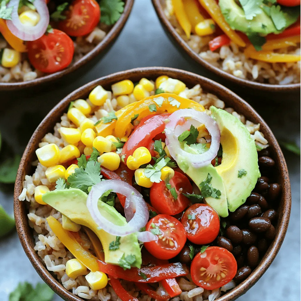 Simple Veggie Burrito Bowls Packed with Flavor