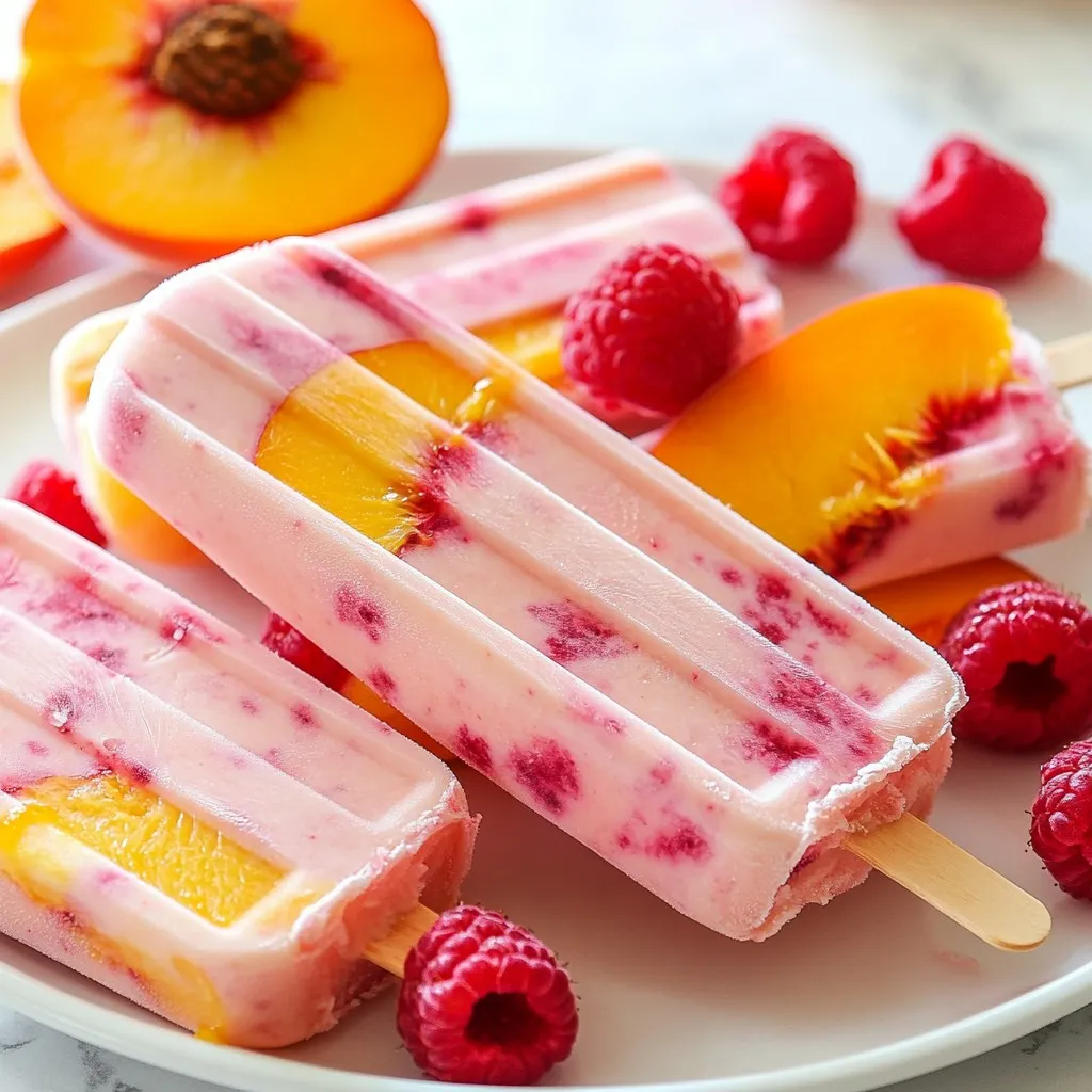 Peach Raspberry Popsicles Refreshing Summer Treat