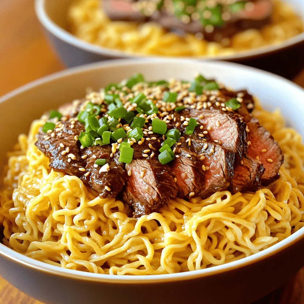 Garlic Butter Steak Lightning Noodles Flavorful Dish