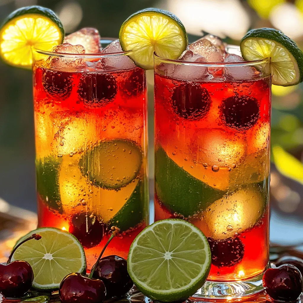 You need 1 cup of fresh cherries. Make sure they are ripe and sweet. Remove the pits and cut them in half. Ripe cherries add a rich flavor to the drink.
