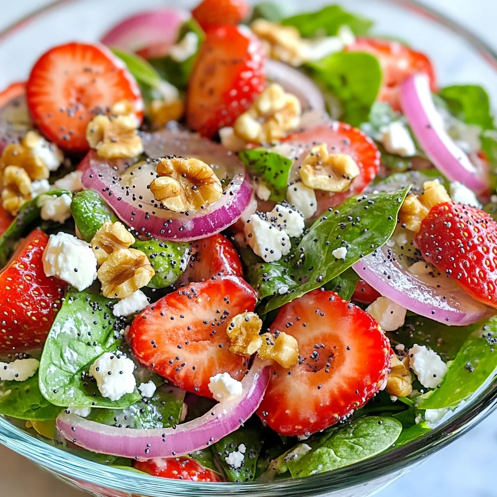 Strawberry Spinach Poppyseed Salad Fresh and Flavorful
