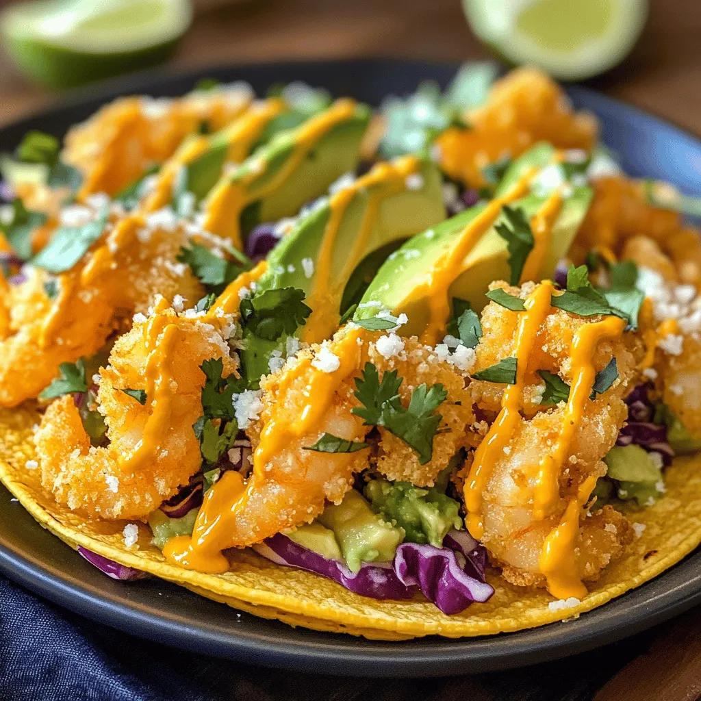 Sizzling Air Fryer Bang Bang Shrimp Tacos