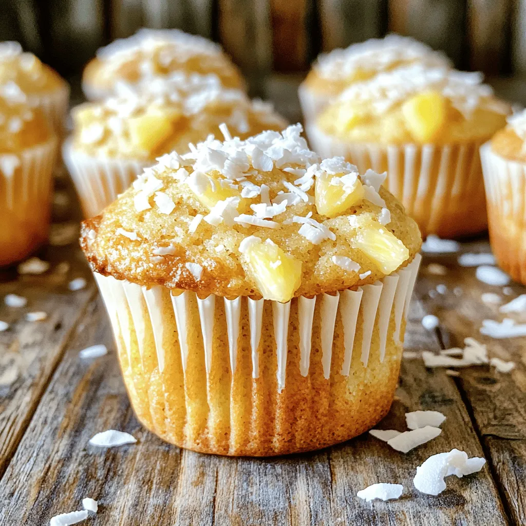 Pineapple Coconut Muffins Delightful Tropical Treat