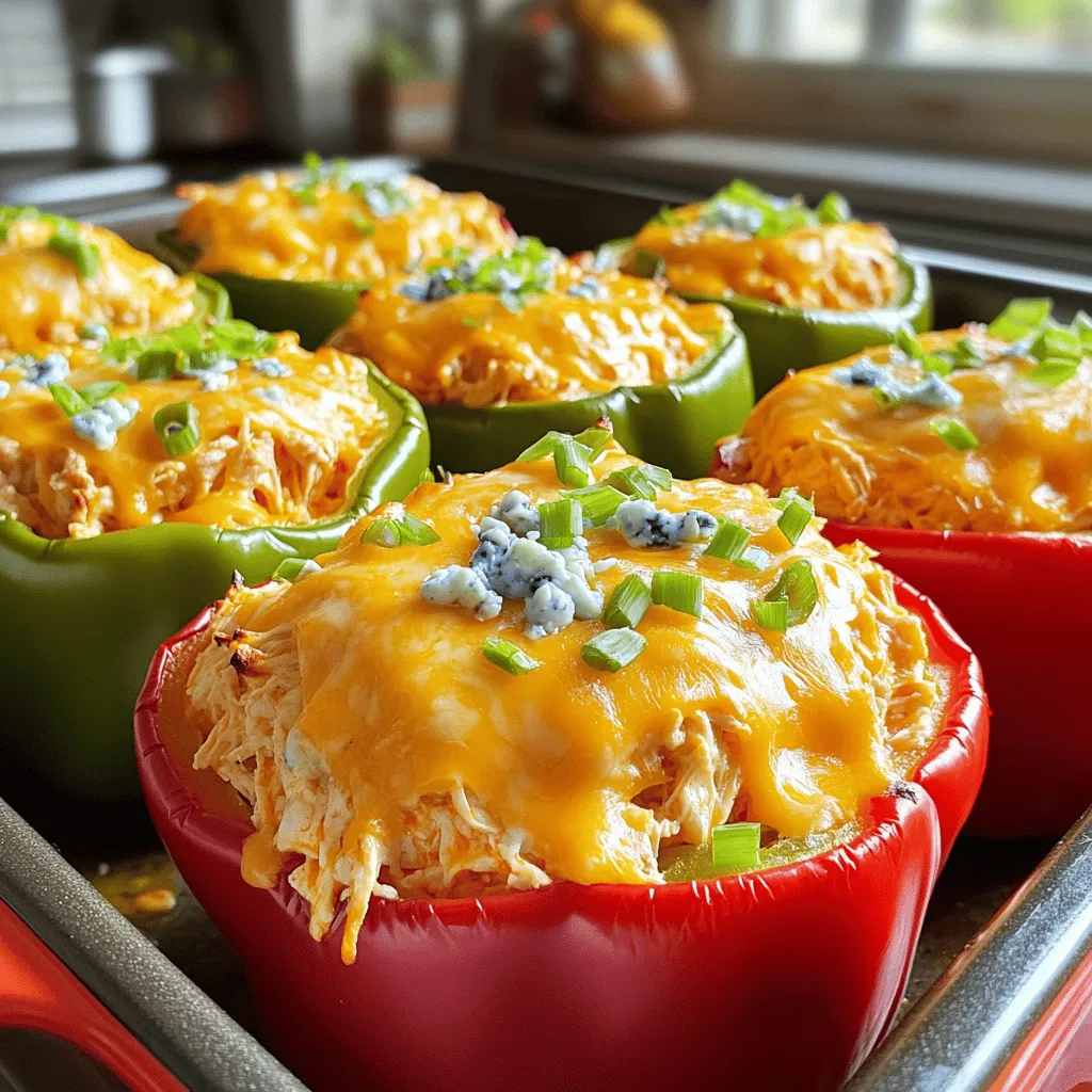 Buffalo Chicken Stuffed Peppers Flavorful Dinner Delight