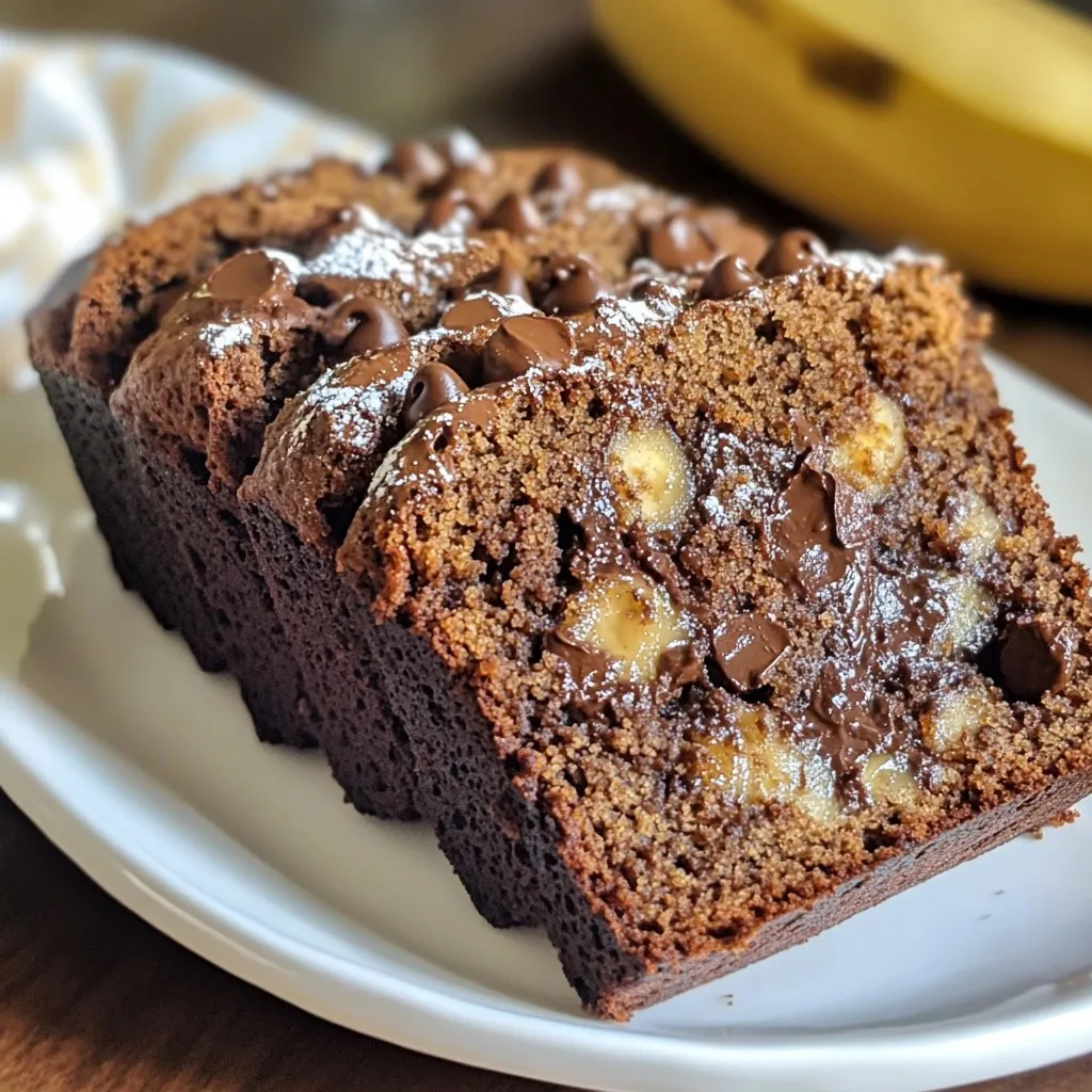 Chocolate Peanut Butter Banana Bread Delightful Treat