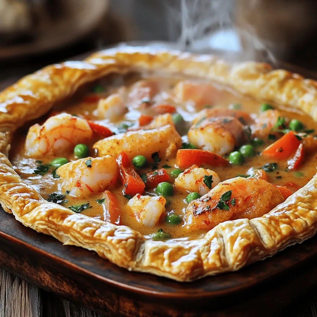 To make a great Cajun seafood pot pie, you need fresh, tasty ingredients. The filling is the heart of this dish. Here are the key components for the filling: