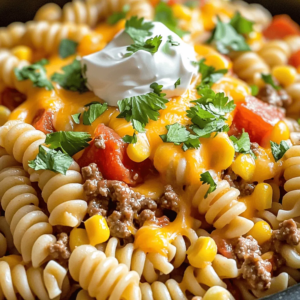 One-Pan Cheesy Taco Pasta Easy Weeknight Meal