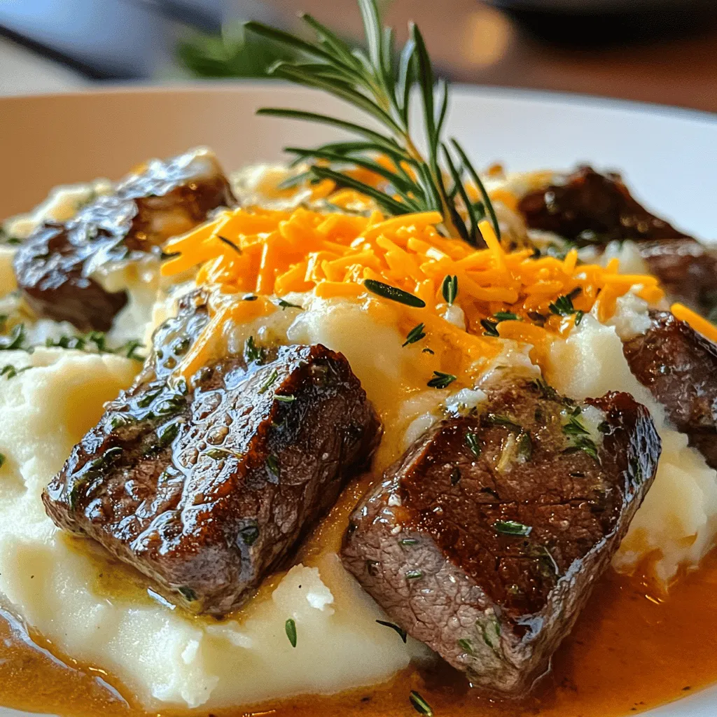 To make juicy steak bites in garlic and herb butter, you need a few key ingredients. Start with one pound of sirloin steak. Cut it into bite-sized pieces for even cooking. You’ll also need four tablespoons of unsalted butter for rich flavor. Fresh herbs make this dish shine, so have rosemary and thyme on hand. Use one tablespoon of each, chopped finely. For seasoning, grab salt and black pepper. These will enhance the taste of your steak.