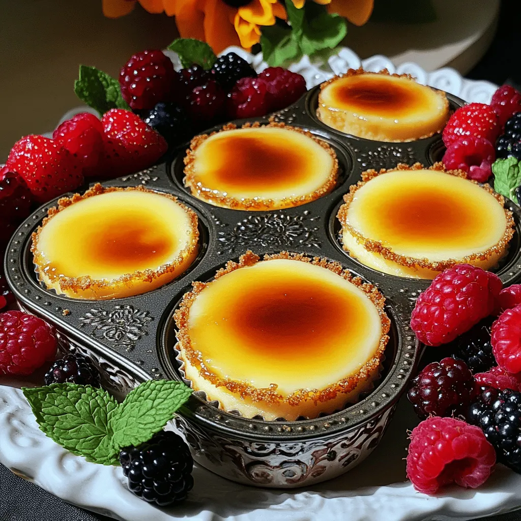 - 1 cup graham cracker crumbs - 1/4 cup unsalted butter, melted - 2 (8 oz) packages cream cheese, softened - 1/2 cup granulated sugar - 1 teaspoon vanilla extract - 2 large eggs - 1/2 cup heavy cream - 1/4 cup brown sugar for the brûlée topping