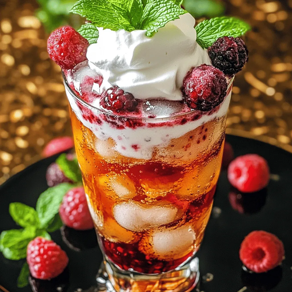 To make a Berry Italian cream soda, you need a few key ingredients. First, you