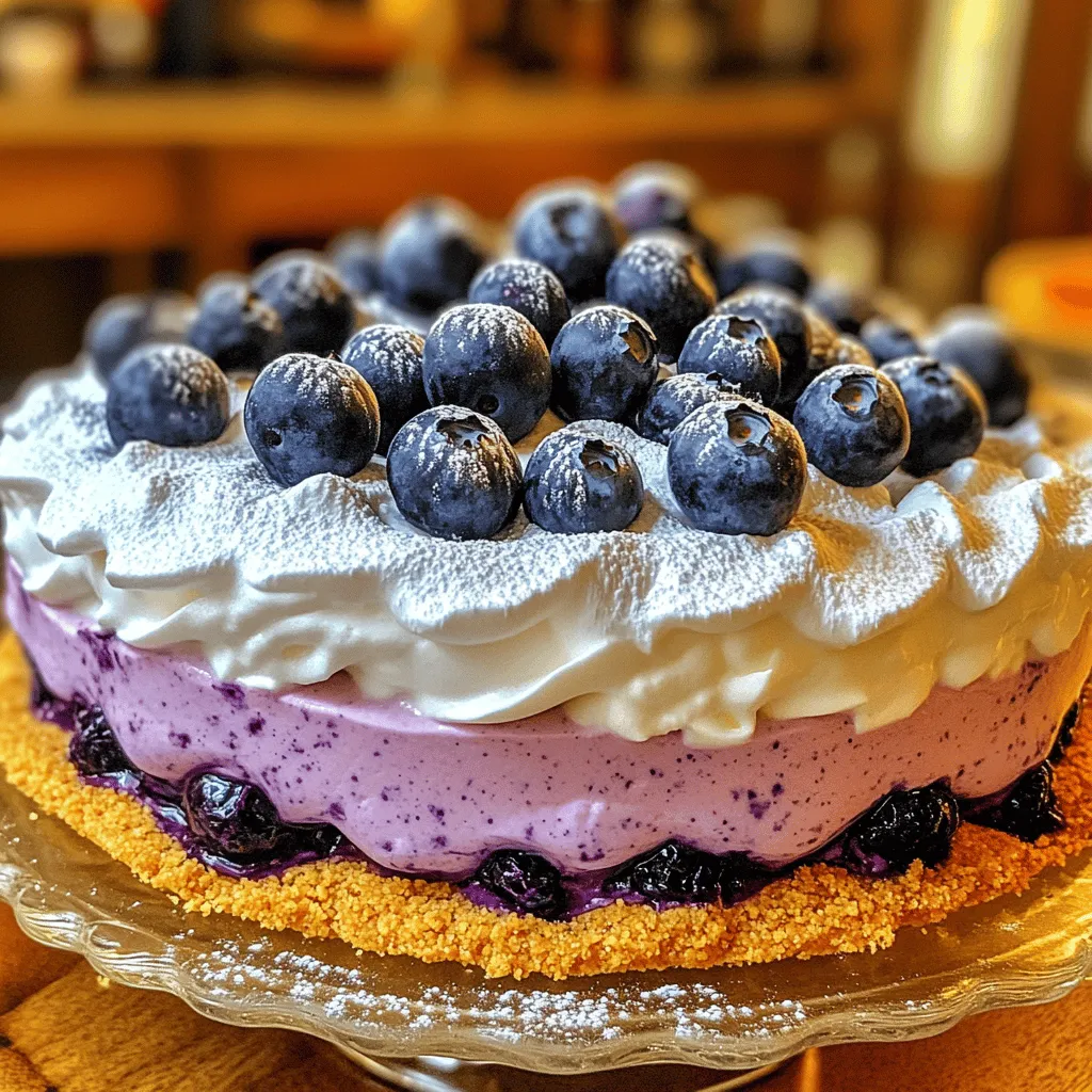 Blueberry No Bake Cake Easy and Delicious Dessert