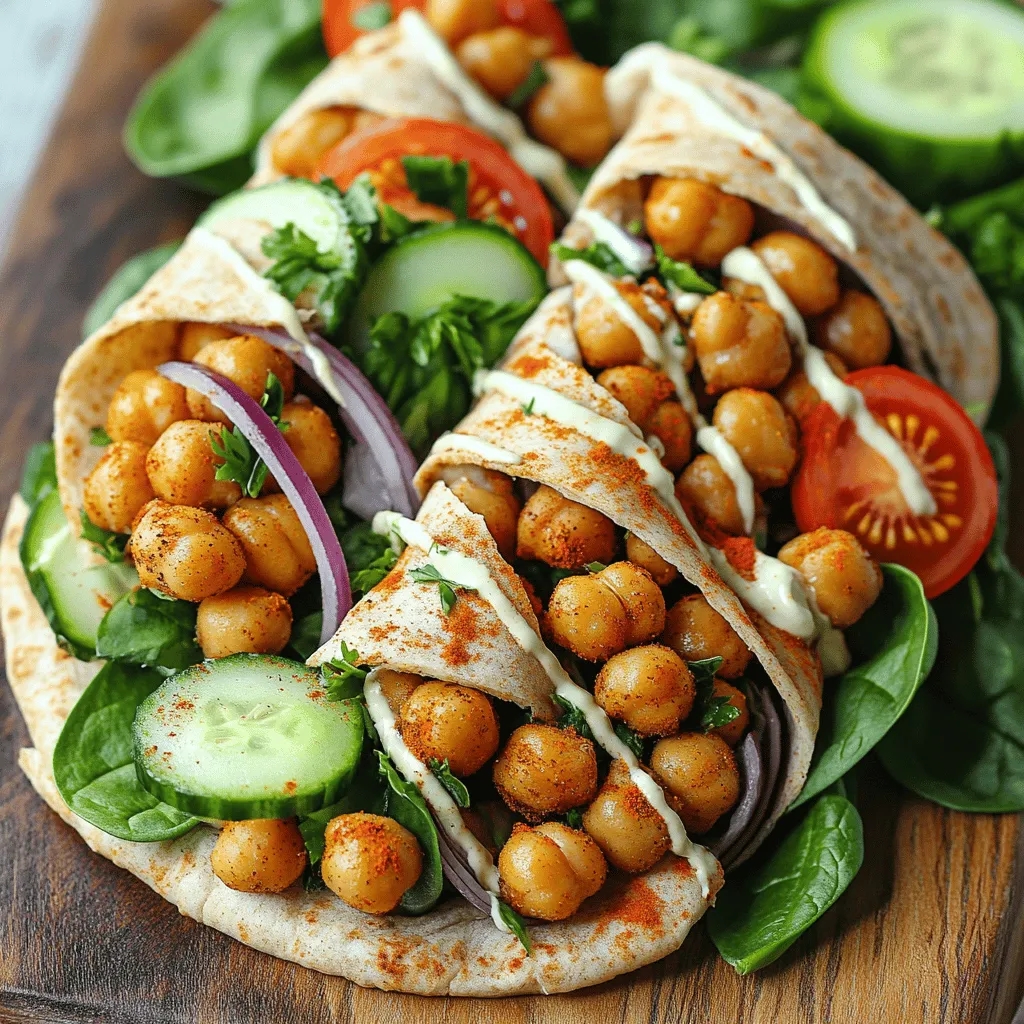 Chickpea Shawarma Wraps Flavorful and Easy Recipe