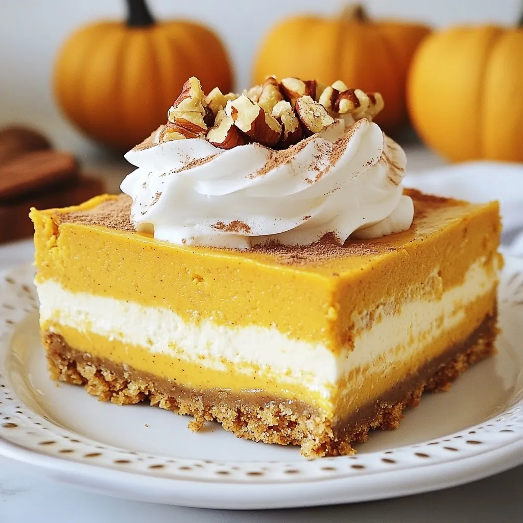 Pumpkin Spice Cheesecake Bars Delightful Treat Recipe
