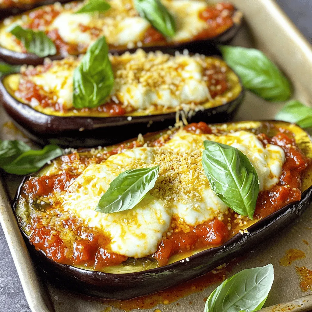 Eggplant Parmesan Boats Savory and Fun Dinner Dish