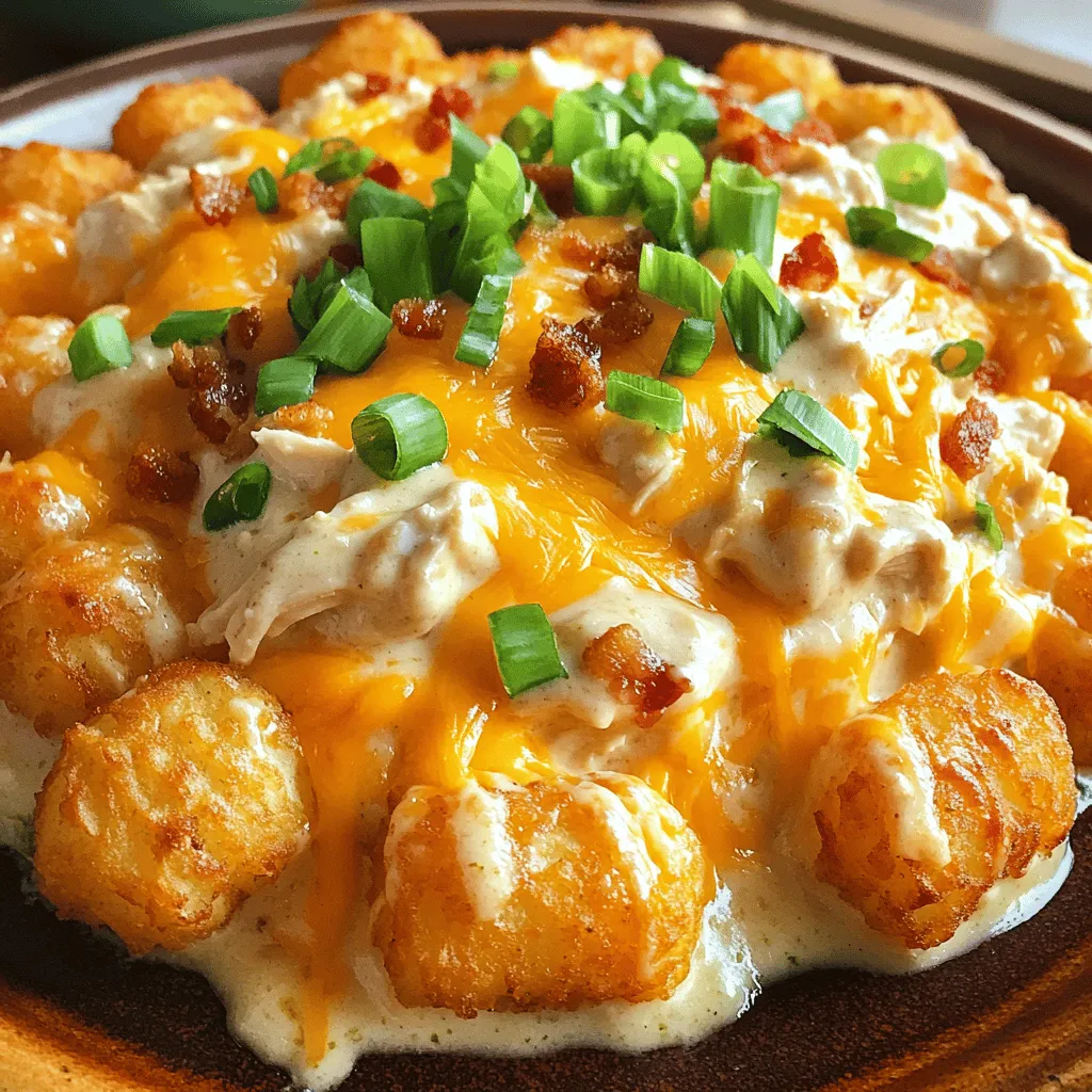 Cracked Out Chicken Tater Tot Casserole Delight