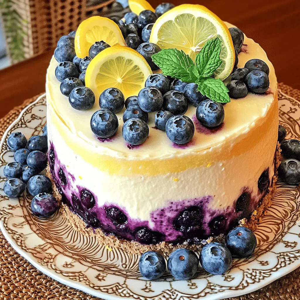 Irresistible Lemon Blueberry Cheesecake Cake