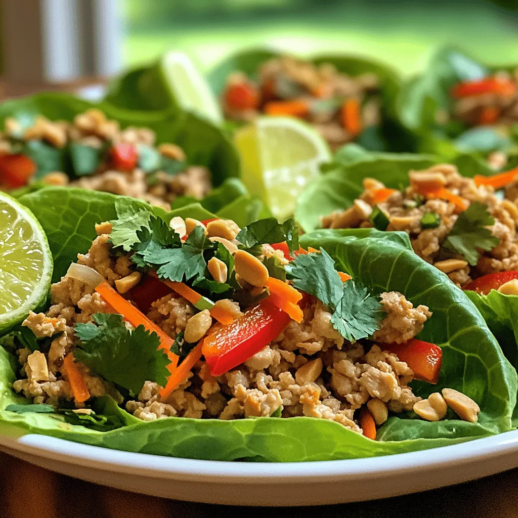Spicy Thai Chicken Lettuce Wraps Flavorful and Fresh