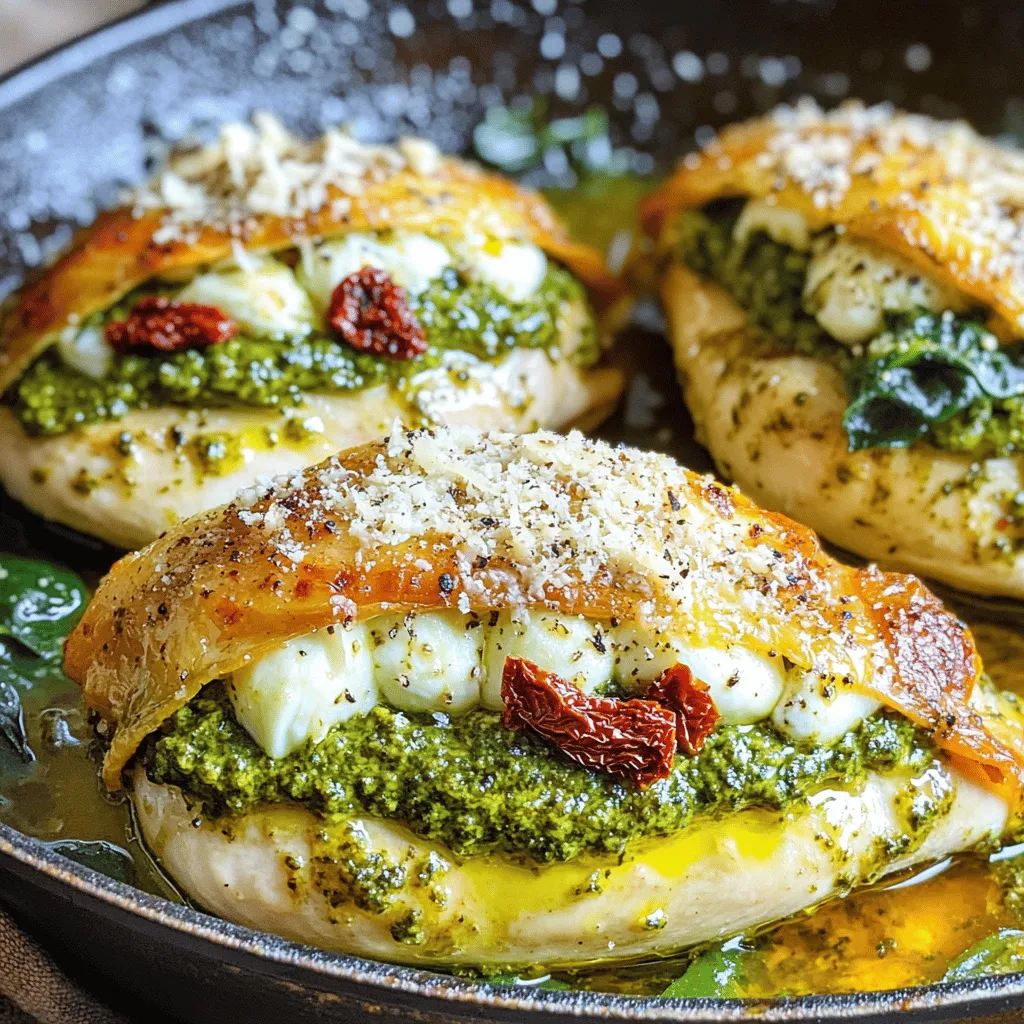 Pesto Mozzarella Stuffed Chicken Delightful Dinner Dish