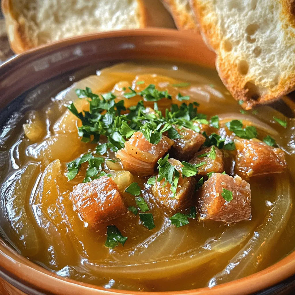 Savory Beer-Infused Onions with Crispy Salted Pork