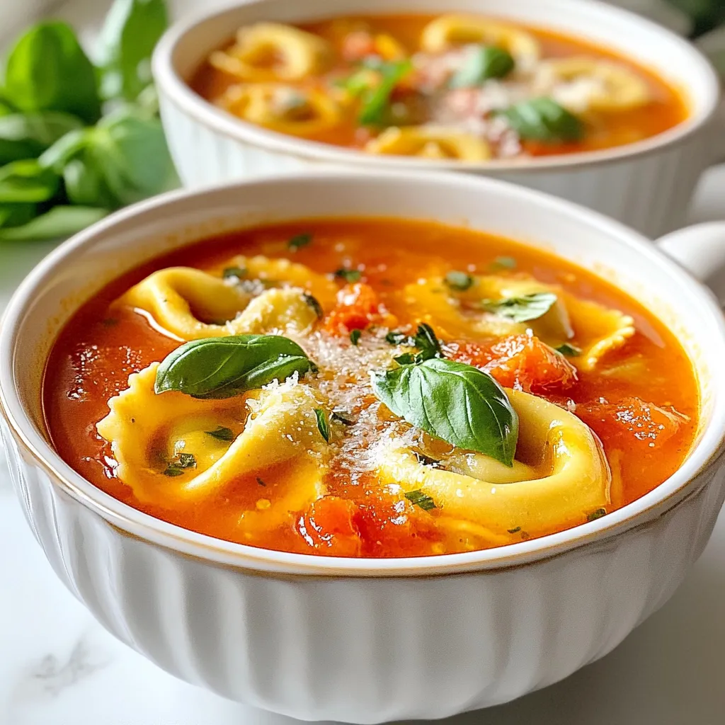 Tomato Basil Tortellini Soup Flavorful and Simple Dish