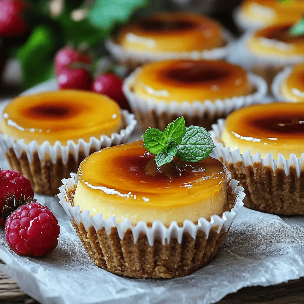 To make Mini Crème Brûlée Cheesecakes, you need simple ingredients. Each item adds a special touch. Here’s what you will need: