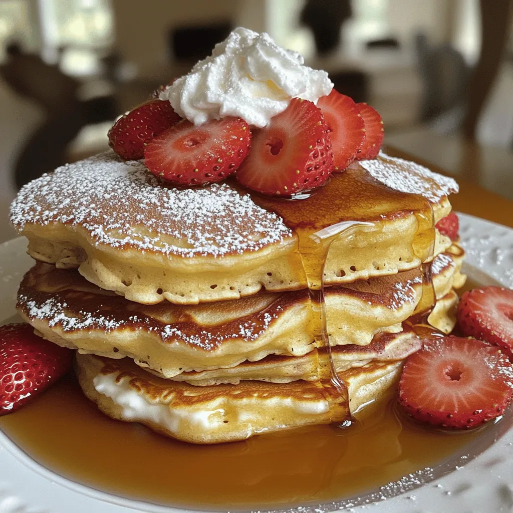 Strawberry Cheesecake Pancakes Delicious Breakfast Treat