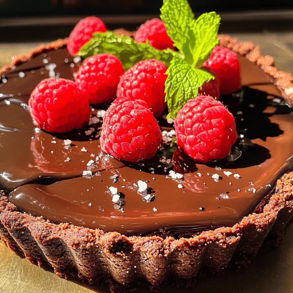 Chocolate Raspberry Tart Delicious Dessert Delight