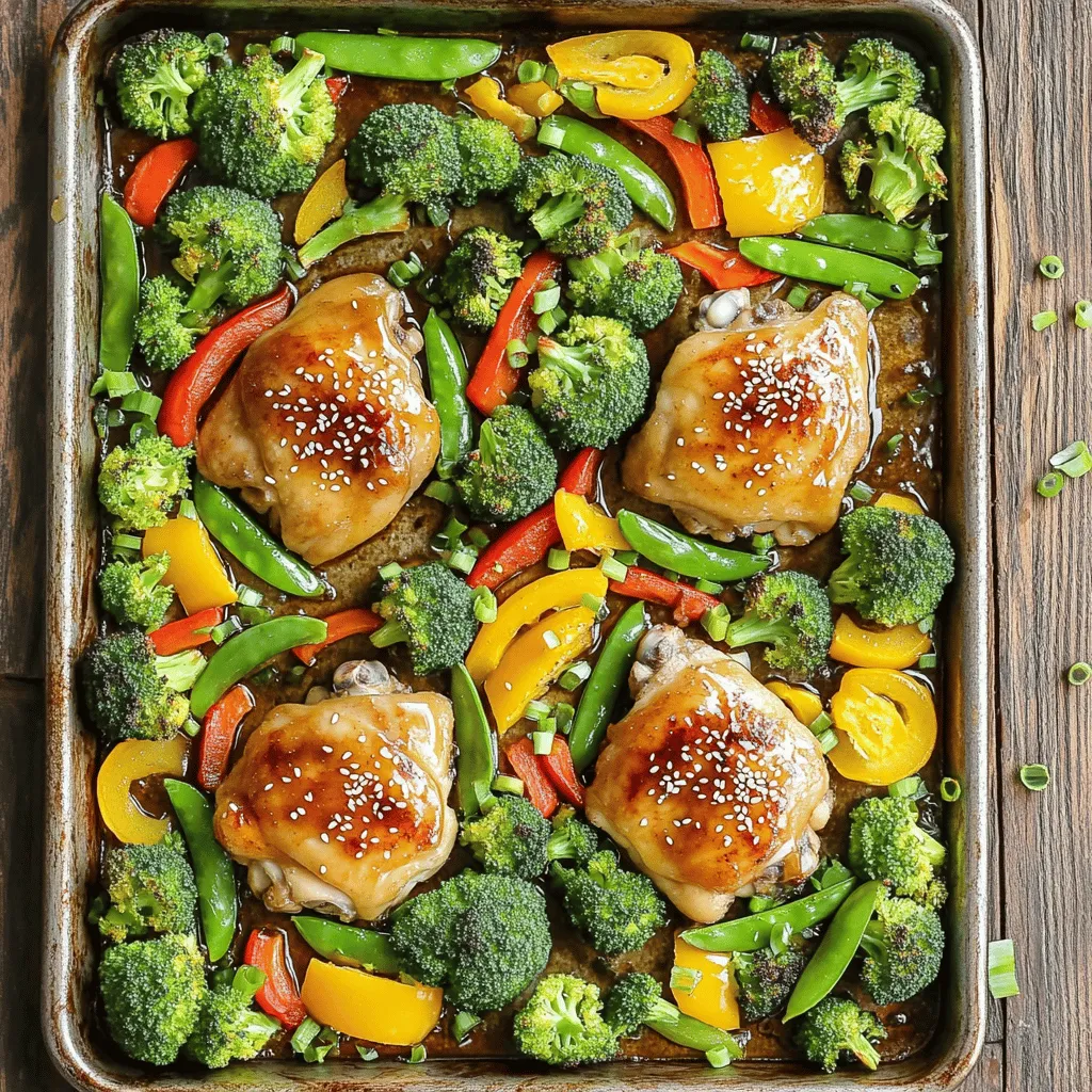 One-Pan Honey Garlic Chicken and Veggies Delight